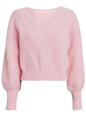 Intermix Light Pink V neck Sweater YVETTE SWEATER (PINK)